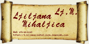 Ljiljana Mihaljica vizit kartica